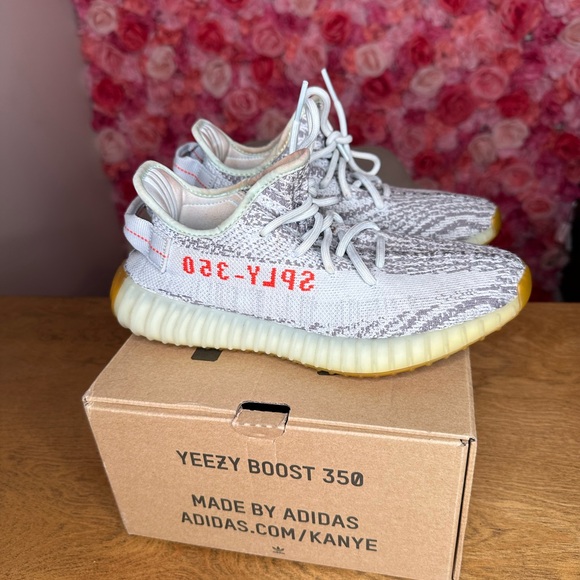 Yeezy blue tint zebra sneakers size 8 - Picture 4 of 9